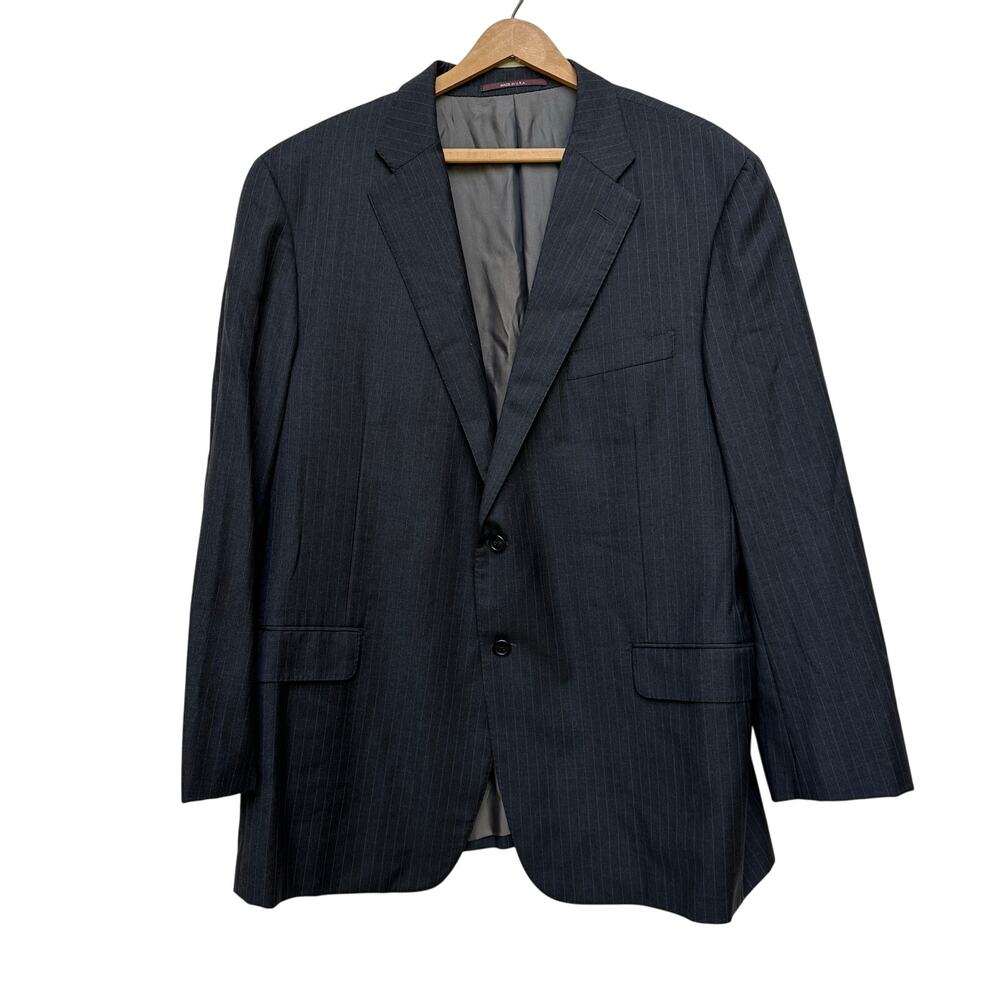 Hickey Freeman 48R Blazer Richards Greenwich Super 150’s Wool Loro Piana
